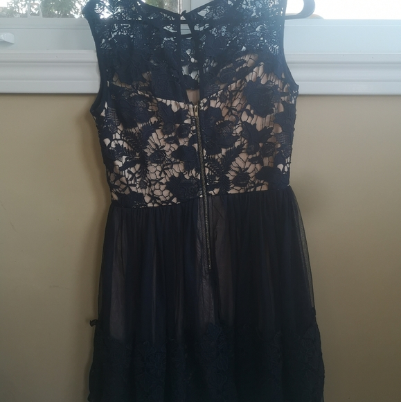 1861 Dark Blue Dress - Picture 2 of 3